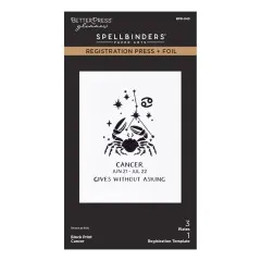 BetterPress - Registration Press & Foil Plate - Block Print Zodiacs - Cancer