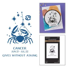 BetterPress - Registration Press & Foil Plate - Block Print Zodiacs - Cancer