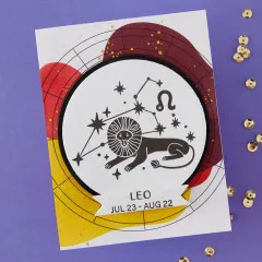 BetterPress - Registration Press & Foil Plate - Block Print Zodiacs - Leo