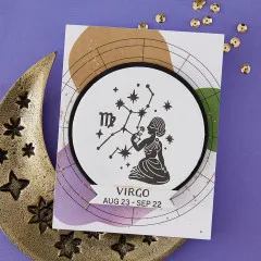 BetterPress - Registration Press & Foil Plate - Block Print Zodiacs - Virgo
