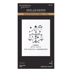 BetterPress - Registration Press & Foil Plate - Block Print Zodiacs - Libra