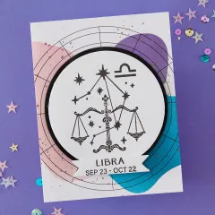 BetterPress - Registration Press & Foil Plate - Block Print Zodiacs - Libra