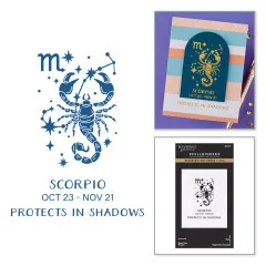 BetterPress - Registration Press & Foil Plate - Block Print Zodiacs - Scorpio