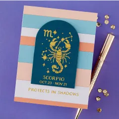 BetterPress - Registration Press & Foil Plate - Block Print Zodiacs - Scorpio