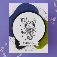 BetterPress - Registration Press & Foil Plate - Block Print Zodiacs - Scorpio