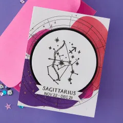 BetterPress - Registration Press & Foil Plate - Block Print Zodiacs - Sagittarius