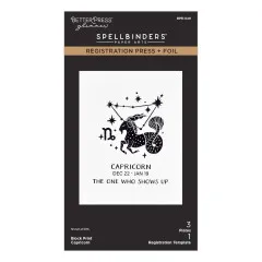 BetterPress - Registration Press & Foil Plate - Block Print Zodiacs - Capricorn