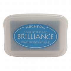 Brilliance Pigment Ink Pad - Pearlescent Sky Blue