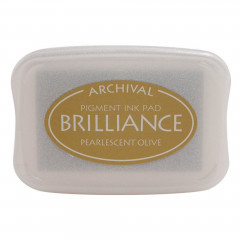 Brilliance Pigment Ink Pad - Pearlescent Olive