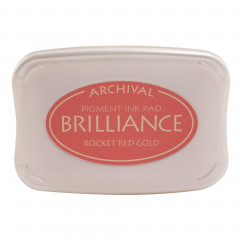 Brilliance Pigment Ink Pad - Rocket Red Gold