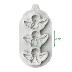 Katy Sue Designs - Silicone Mould - Cherub Trio