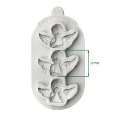 Katy Sue Designs - Silicone Mould - Cherub Trio