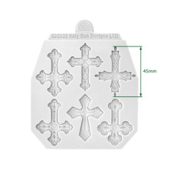 Katy Sue Designs - Silicone Mould - Decorative Crosses