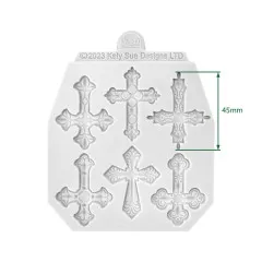 Katy Sue Designs - Silicone Mould - Decorative Crosses
