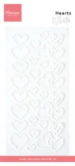 Decorative Pearls - Hearts - White