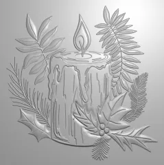 3D Embossing Folder - Christmas by Candlelight - By Candlelight