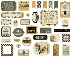 Carta Bella - Die Cut Pieces - Honey Bee - Ephemera