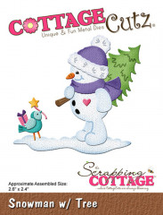 Cottage Cutz Die - Snowman with Tree