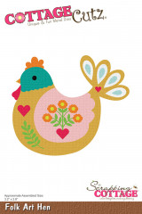 Cottage Cutz Die - Folk Art Hen