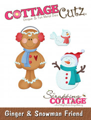 Cottage Cutz Die - Ginger & Snowman Friend