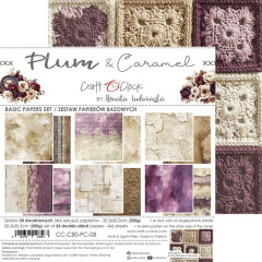 Plum & Caramel - 8x8 Basic Paper Set
