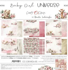 Baby Girl Universe - 12x12 Paper Set