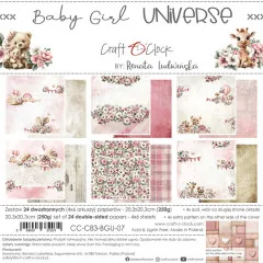 Baby Girl Universe - 8x8 Paper Set