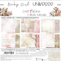 Baby Girl Universe - 8x8 Basic Paper Set