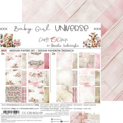Baby Girl Universe - 8x8 Medium Paper Set