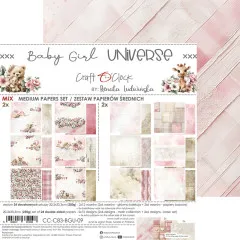 Baby Girl Universe - 8x8 Medium Paper Set