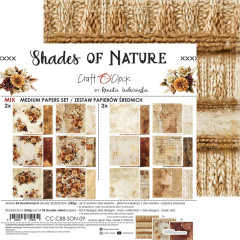 Craft O'Clock Shades Of Nature Papierblock mit Strickmuster-Detailansicht