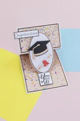 Metal Die - Celebrate Good Times - Graduation Cap and Scroll