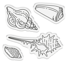 Clear Stamp & Cutting Die - Coastal - Seashells on the Seashore