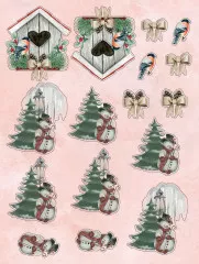 Die-Cut 3D Topper 9x12 Pad - Traditional Christmas