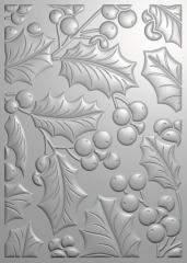3D Embossing Folder - Christmas - Flourishing Holly