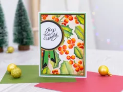 3D Embossing Folder - Christmas - Flourishing Holly