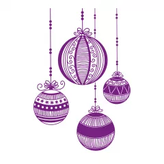 Embossing Folder - Pearl Powder - Feastive Baubles