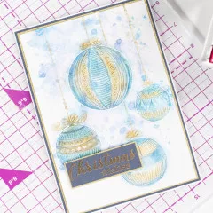 Embossing Folder - Pearl Powder - Feastive Baubles