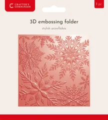 3D Embossing Folder - Christmas - Stylish Snowflakes