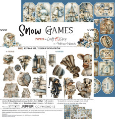 Snow Games Extras Set Papierbogen mit Geschenkanhängern und weihnachtlichen Details