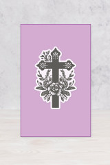 Clear Stamp & Cutting Die - Faithful Celebrations - Orante Floral Cross
