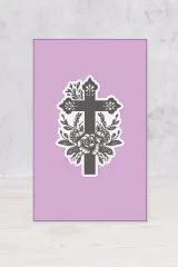 Clear Stamp & Cutting Die - Faithful Celebrations - Orante Floral Cross
