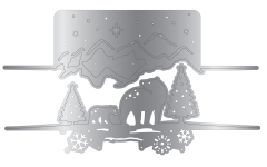 Christmas Top & Bottom Edge Dies - Arctic Friends