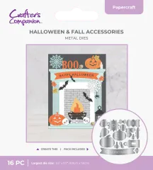 Clear Stamp & Cutting Die - Door & Fireplace - Halloween & Fall Accessories