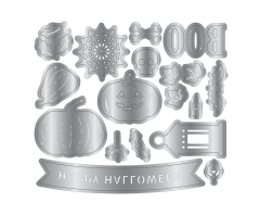 Clear Stamp & Cutting Die - Door & Fireplace - Halloween & Fall Accessories