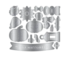 Clear Stamp & Cutting Die - Door & Fireplace - Halloween & Fall Accessories