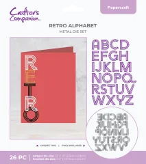 Metal Die - Retro Numbers - Retro Alphabet