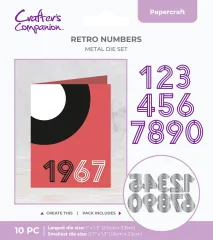 Metal Die - Retro Numbers - Retro Numbers