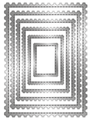 Metal Die - Stitched Edge Postage Stamps