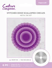 Metal Die - Stitched Edge Scalloped Circles